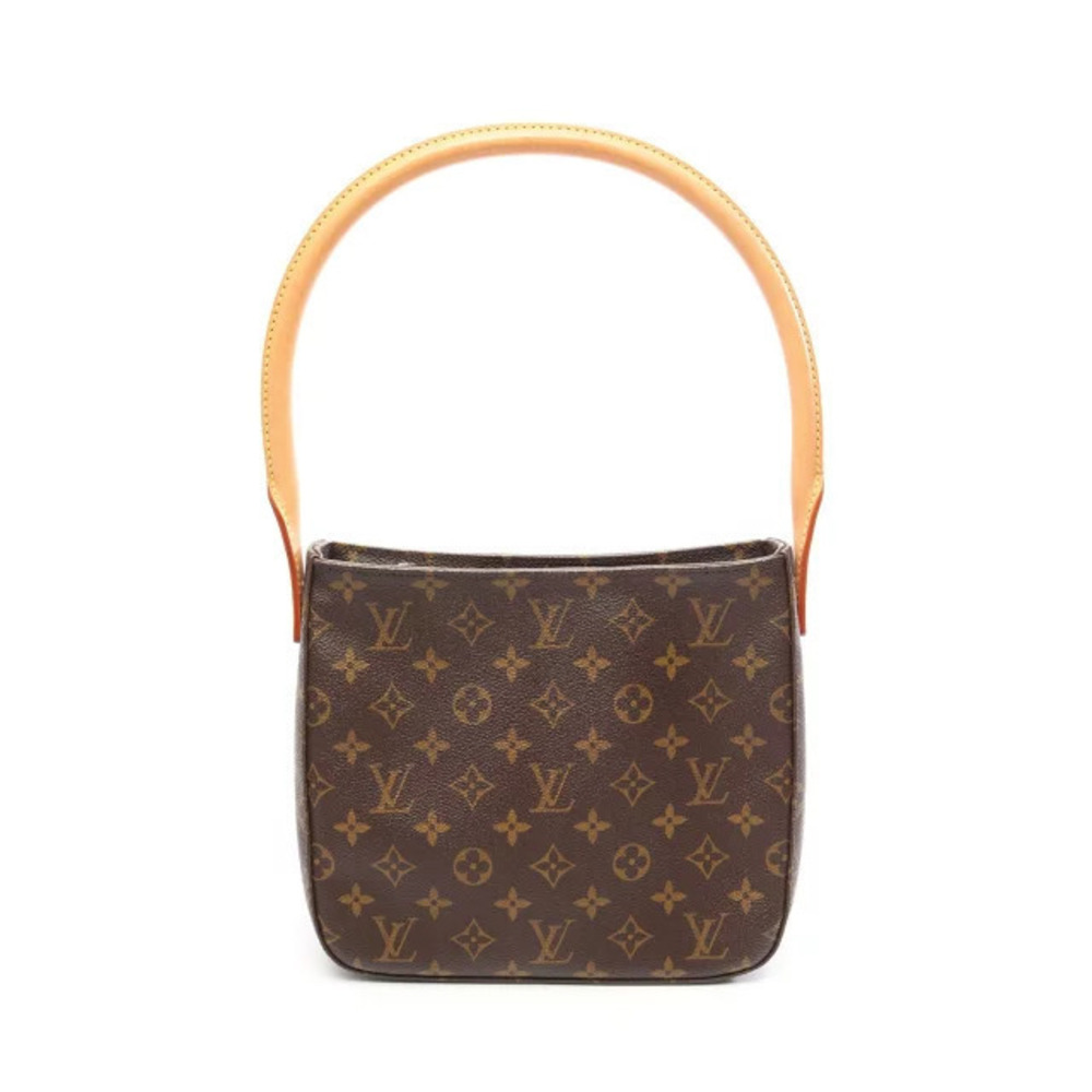 Louis Vuitton Looping Shoulder Bag Canvas Leather Monogram Brown
